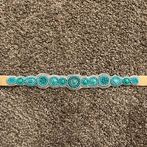Anthropologie Terquoise Elastic Belt